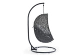 EEI-3929-GRY-GRY Hide Outdoor Patio Sunbrella® Swing Chair With Stand By Modway