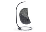 EEI-3929-GRY-NAV Hide Outdoor Patio Sunbrella® Swing Chair With Stand By Modway