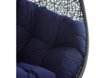 EEI-3929-GRY-NAV Hide Outdoor Patio Sunbrella® Swing Chair With Stand By Modway