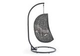 EEI-3929-GRY-WHI Hide Outdoor Patio Sunbrella® Swing Chair With Stand By Modway