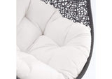 EEI-3929-GRY-WHI Hide Outdoor Patio Sunbrella® Swing Chair With Stand By Modway