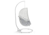 EEI-3929-WHI-GRY Hide Outdoor Patio Sunbrella® Swing Chair With Stand By Modway