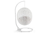 EEI-3929-WHI-WHI Hide Outdoor Patio Sunbrella® Swing Chair With Stand By Modway