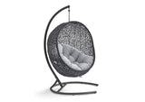 EEI-3943-BLK-GRY Encase Sunbrella® Swing Outdoor Patio Lounge Chair By Modway