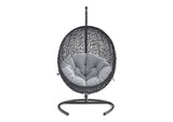 EEI-3943-BLK-GRY Encase Sunbrella® Swing Outdoor Patio Lounge Chair By Modway