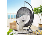 EEI-3943-BLK-WHI Encase Sunbrella® Swing Outdoor Patio Lounge Chair By Modway