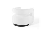EEI-3947-WHI Spin Cutaway Performance Velvet Swivel Armchair By Modway