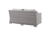 EEI-3973-LGR-GRY Conway Sunbrella® Outdoor Patio Wicker Rattan Loveseat By Modway