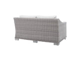 EEI-3973-LGR-WHI Conway Sunbrella® Outdoor Patio Wicker Rattan Loveseat By Modway