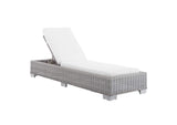EEI-3978-LGR-WHI Conway Sunbrella® Outdoor Patio Wicker Rattan Chaise Lounge By Modway