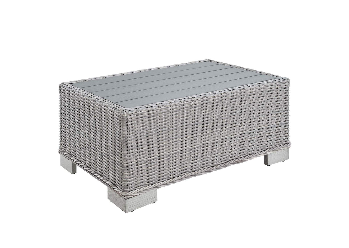 EEI-3981-LGR Conway 32" Outdoor Patio Wicker Rattan Coffee Table By Modway
