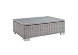 EEI-3982-LGR Conway 45" Outdoor Patio Wicker Rattan Coffee Table By Modway