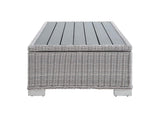 EEI-3982-LGR Conway 45" Outdoor Patio Wicker Rattan Coffee Table By Modway