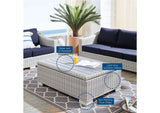 EEI-3982-LGR Conway 45" Outdoor Patio Wicker Rattan Coffee Table By Modway