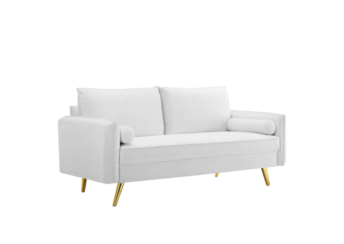 EEI-3988-WHI Revive Performance Velvet Sofa By Modway