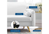 EEI-3988-WHI Revive Performance Velvet Sofa By Modway