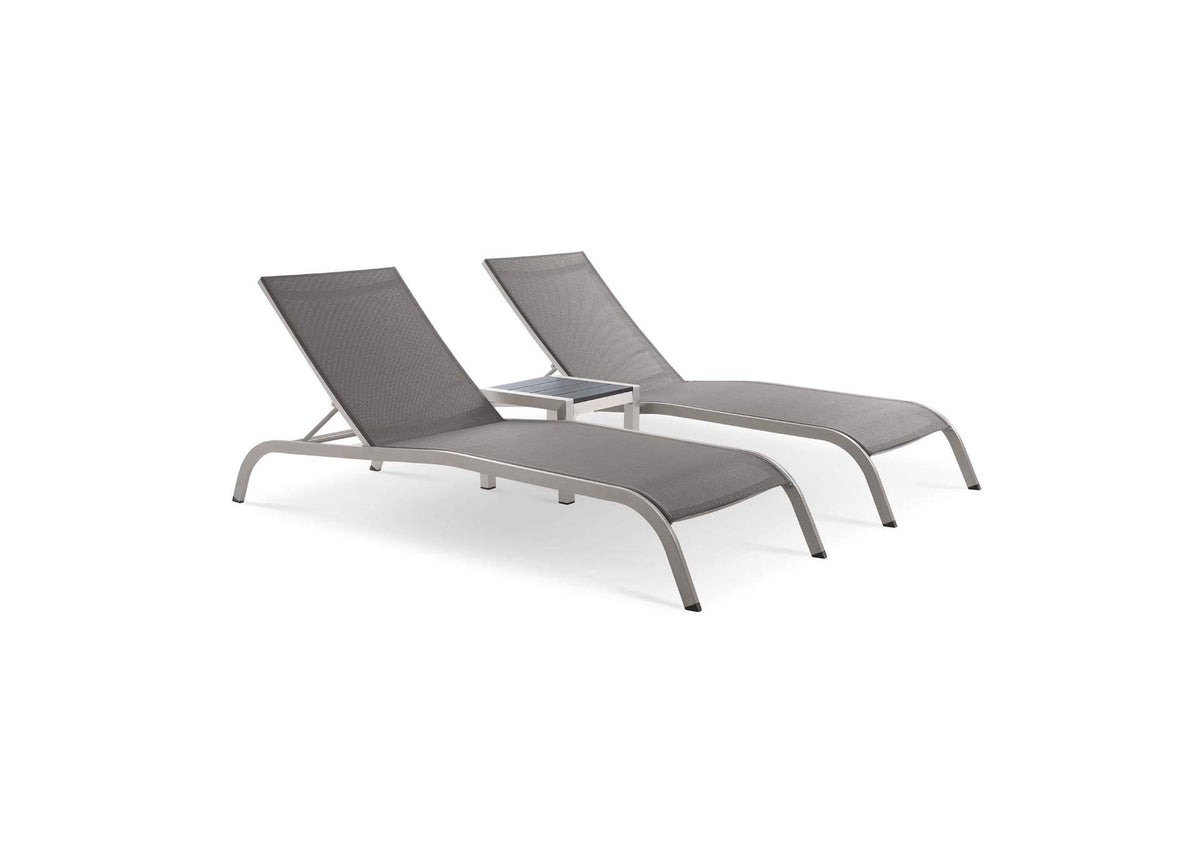 EEI-4006-GRY-SET Savannah 3 Piece Outdoor Patio Mesh Set By Modway