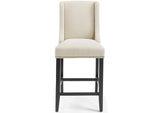 EEI-4016-BEI Baron Upholstered Fabric Counter Stool Set Of 2 By Modway