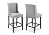 EEI-4016-LGR Baron Upholstered Fabric Counter Stool Set Of 2 By Modway