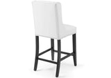 EEI-4017-WHI Baron Faux Leather Counter Stool Set Of 2 By Modway