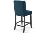 EEI-4020-AZU Baronet Upholstered Fabric Counter Bar Stool Set Of 2 By Modway