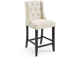 EEI-4020-BEI Baronet Upholstered Fabric Counter Bar Stool Set Of 2 By Modway