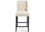 EEI-4020-BEI Baronet Upholstered Fabric Counter Bar Stool Set Of 2 By Modway