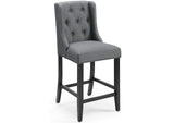 EEI-4020-GRY Baronet Upholstered Fabric Counter Bar Stool Set Of 2 By Modway