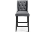 EEI-4020-GRY Baronet Upholstered Fabric Counter Bar Stool Set Of 2 By Modway