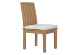 EEI-4033-NAT-WHI-SET Marina 9 Piece Outdoor Patio Teak Dining Set By Modway