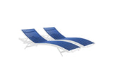 EEI-4038-WHI-NAV Glimpse Outdoor Patio Mesh Chaise Lounge Set Of 2 By Modway