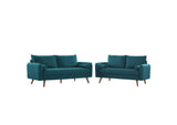 EEI-4047-TEA-SET Revive Upholstered Fabric Sofa And Loveseat Set By Modway