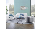 EEI-4103-SLV-WHI-SET Loft 3 Piece Tufted Upholstered Faux Leather Set By Modway