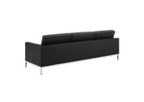 EEI-4104-SLV-BLK-SET Loft Tufted Upholstered Faux Leather Sofa And Armchair Set By Modway