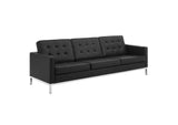 EEI-4107-SLV-BLK-SET Loft 3 Piece Tufted Upholstered Faux Leather Set By Modway