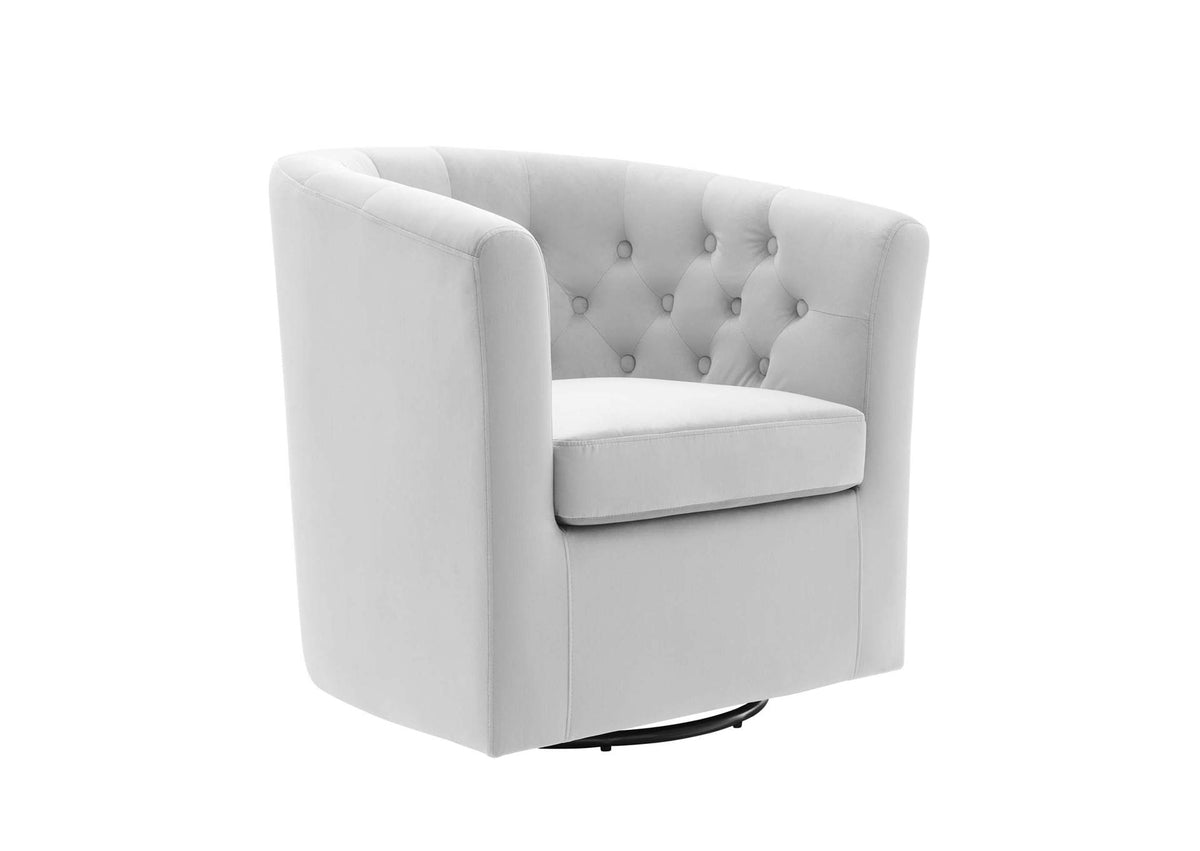 EEI-4138-LGR Prospect Tufted Performance Velvet Swivel Armchair By Modway