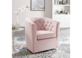 EEI-4138-PNK Prospect Tufted Performance Velvet Swivel Armchair By Modway