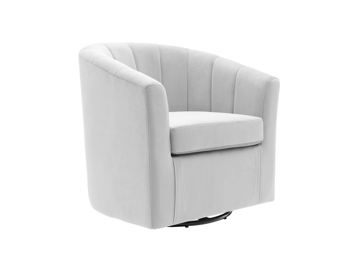 EEI-4139-LGR Prospect Performance Velvet Swivel Armchair By Modway