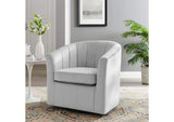 EEI-4139-LGR Prospect Performance Velvet Swivel Armchair By Modway