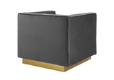 EEI-4144-GRY-SET Sanguine 3 Piece Vertical Channel Tufted Upholstered Performance Velvet Set By Modway