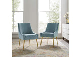 EEI-4148-LBU Discern Upholstered Performance Velvet Dining Chair Set Of 2 By Modway