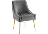 EEI-4149-GRY Discern Pleated Back Upholstered Performance Velvet Dining Chair Set Of 2 By Modway