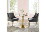 EEI-4149-GRY Discern Pleated Back Upholstered Performance Velvet Dining Chair Set Of 2 By Modway