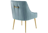 EEI-4149-LBU Discern Pleated Back Upholstered Performance Velvet Dining Chair Set Of 2 By Modway