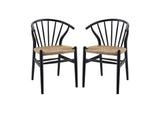 EEI-4168-BLK Flourish Spindle Wood Dining Side Chair Set Of 2 By Modway