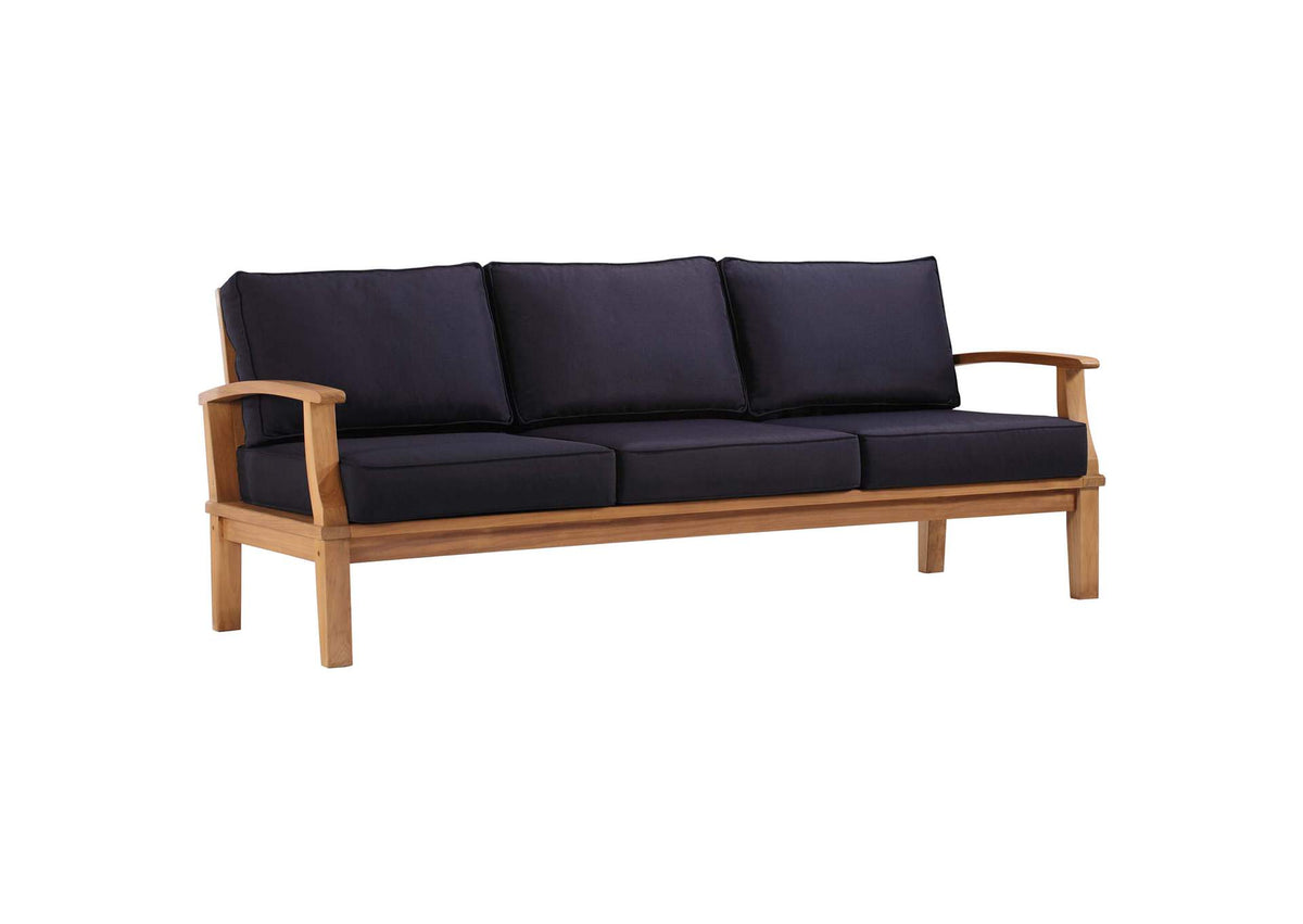 EEI-4176-NAT-NAV Marina Outdoor Patio Teak Sofa By Modway