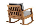 EEI-4177-NAT-GRY Marina Outdoor Patio Teak Rocking Chair By Modway