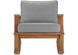 EEI-4177-NAT-GRY Marina Outdoor Patio Teak Rocking Chair By Modway