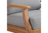 EEI-4177-NAT-GRY Marina Outdoor Patio Teak Rocking Chair By Modway