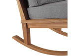 EEI-4177-NAT-GRY Marina Outdoor Patio Teak Rocking Chair By Modway